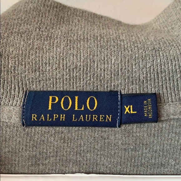 Gray Polo Quarter Zip Pull Over - Picture 3 of 4